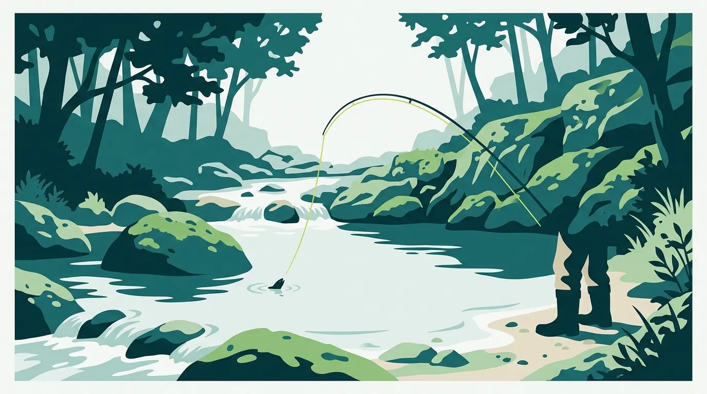Light fly rod fishing a small mountain creek