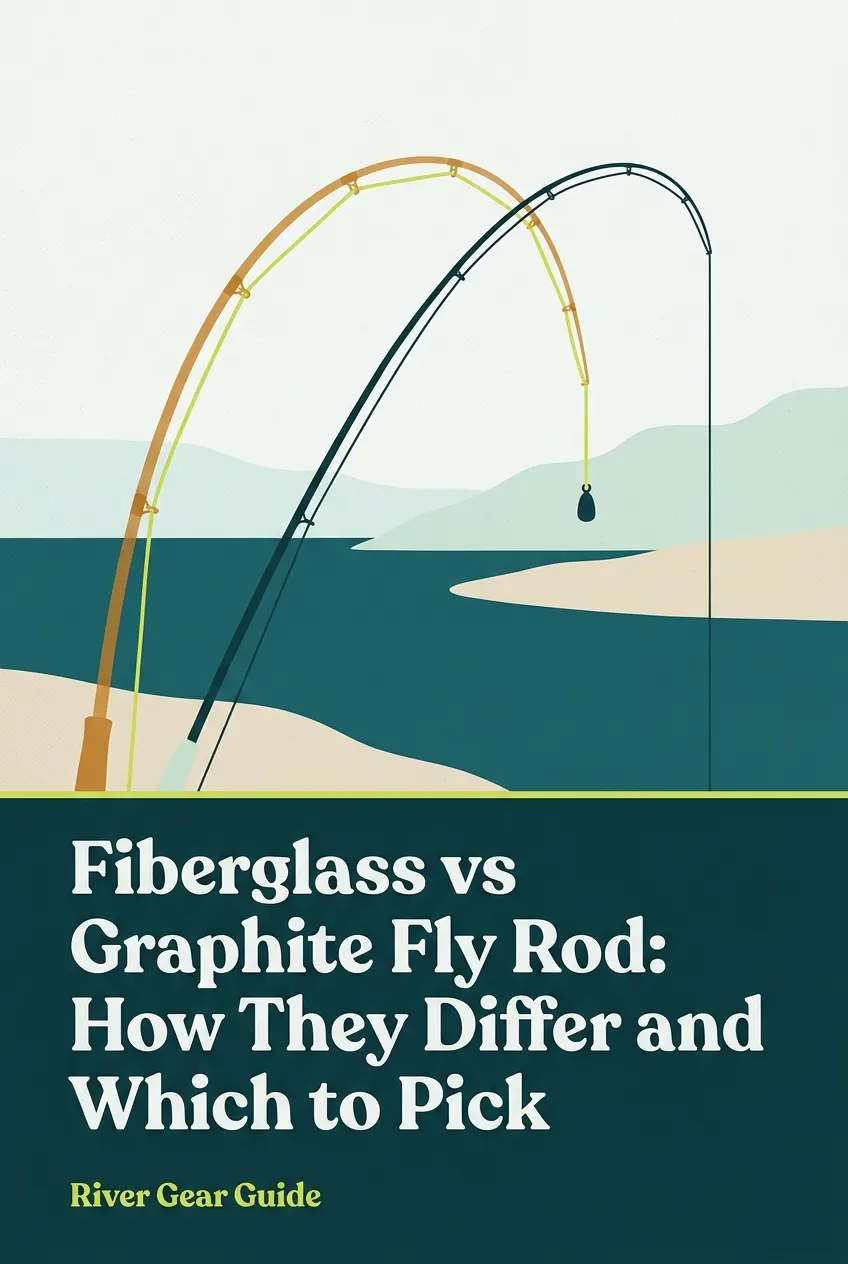 Pinterest pin: fiberglass and graphite fly rods compared