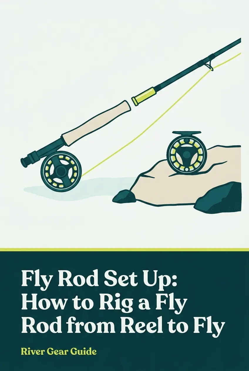 Pinterest pin: how to rig a fly rod step by step