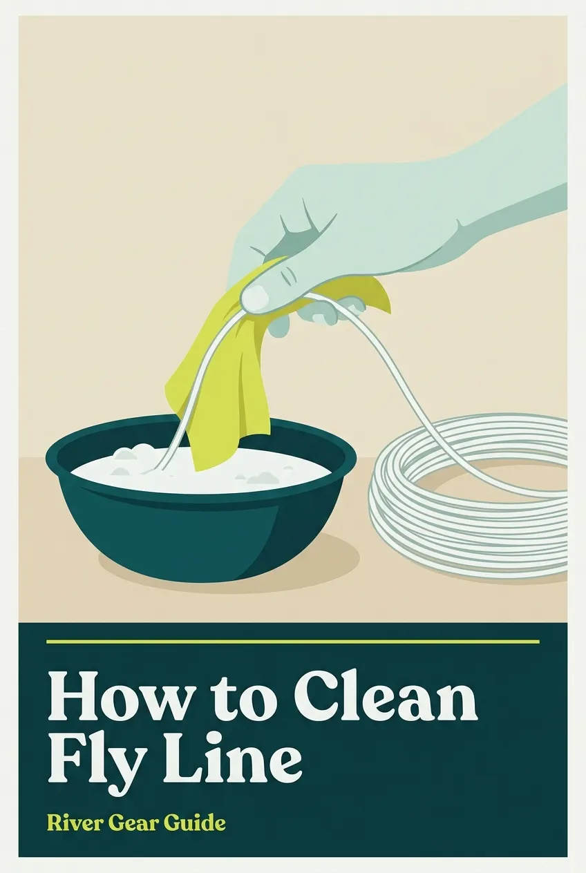 Pinterest pin: how to clean fly line