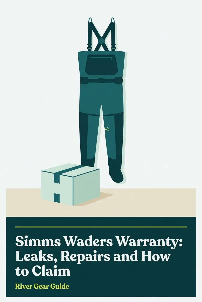 Pinterest pin: wader warranty for leaks and repairs