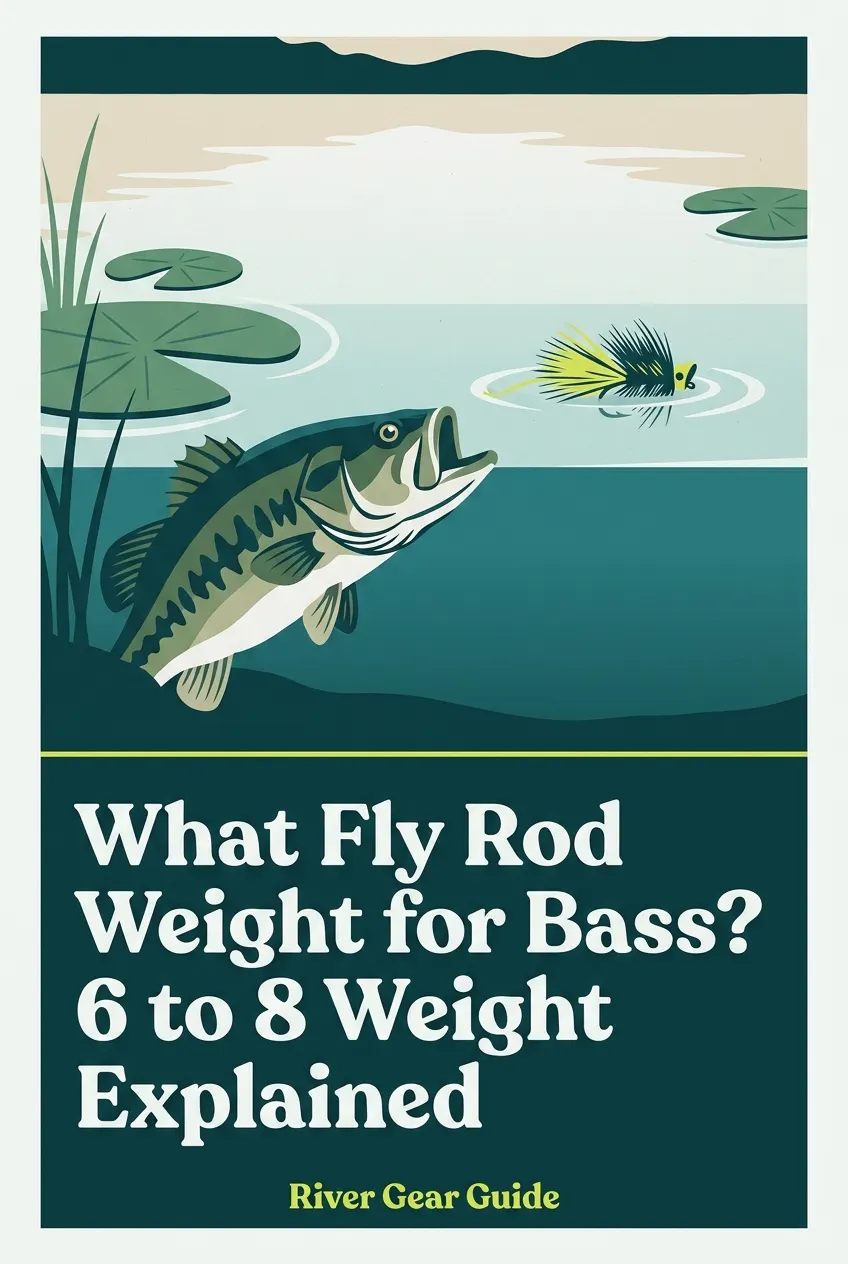 Pinterest pin: best fly rod weight for bass