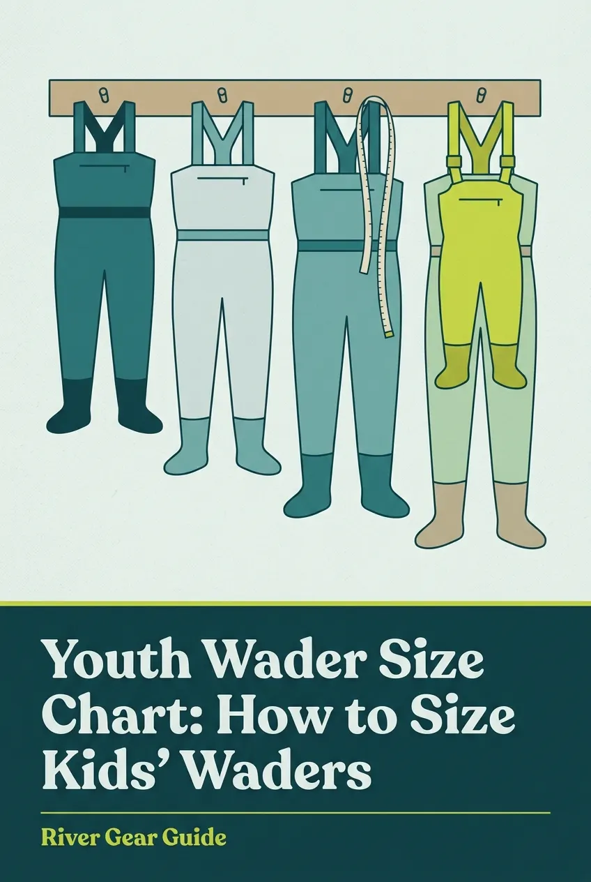 Pinterest pin: youth wader sizing for kids